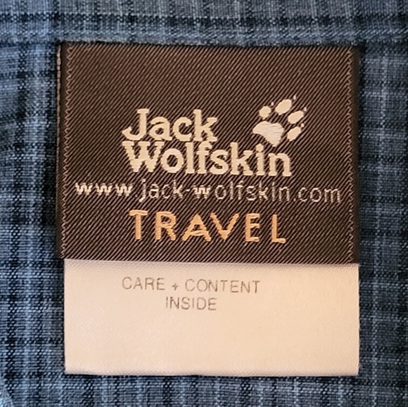 Jack Wolfskin Men's Small S/S Travel Shirt Blue - Picture 3 of 7